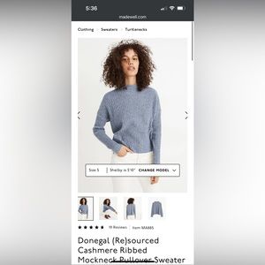 Madewell Donegal resourced Cashmere Sweater